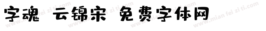 字魂 云锦宋字体转换
